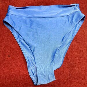 Aerie Swim High Cut Cheeky Bikini Bottom Blue Size Medium
